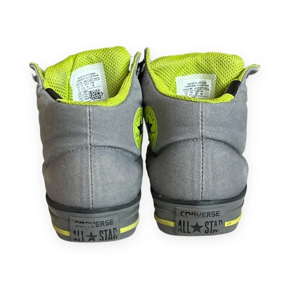 Converse‎ All Star Chuck Taylor Unisex Size 12 Gray Lime Green Shoes